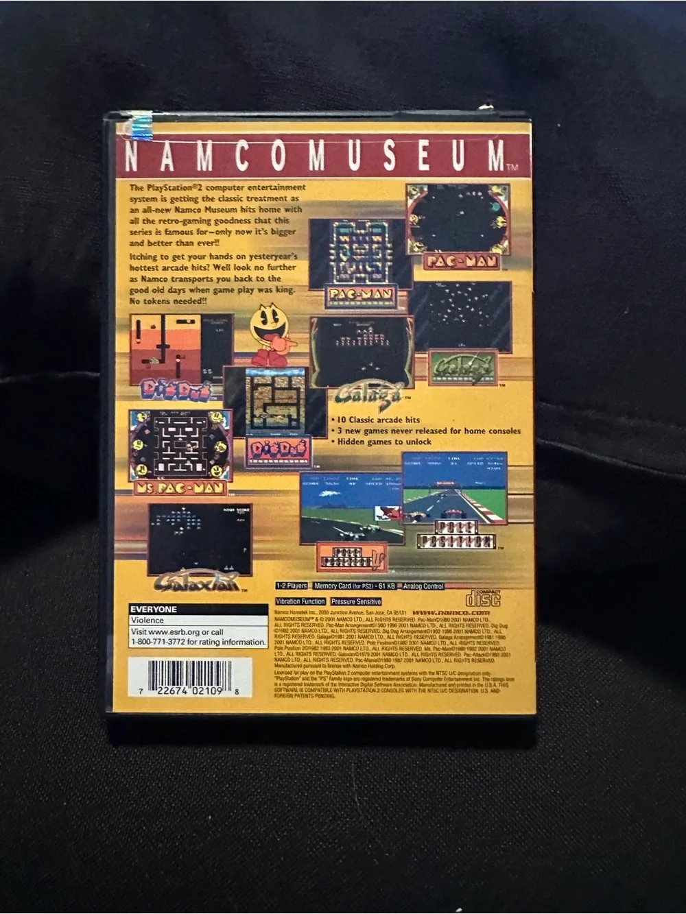 Sony Namco Museum Greatest Hits - Red/Multicolor Cover